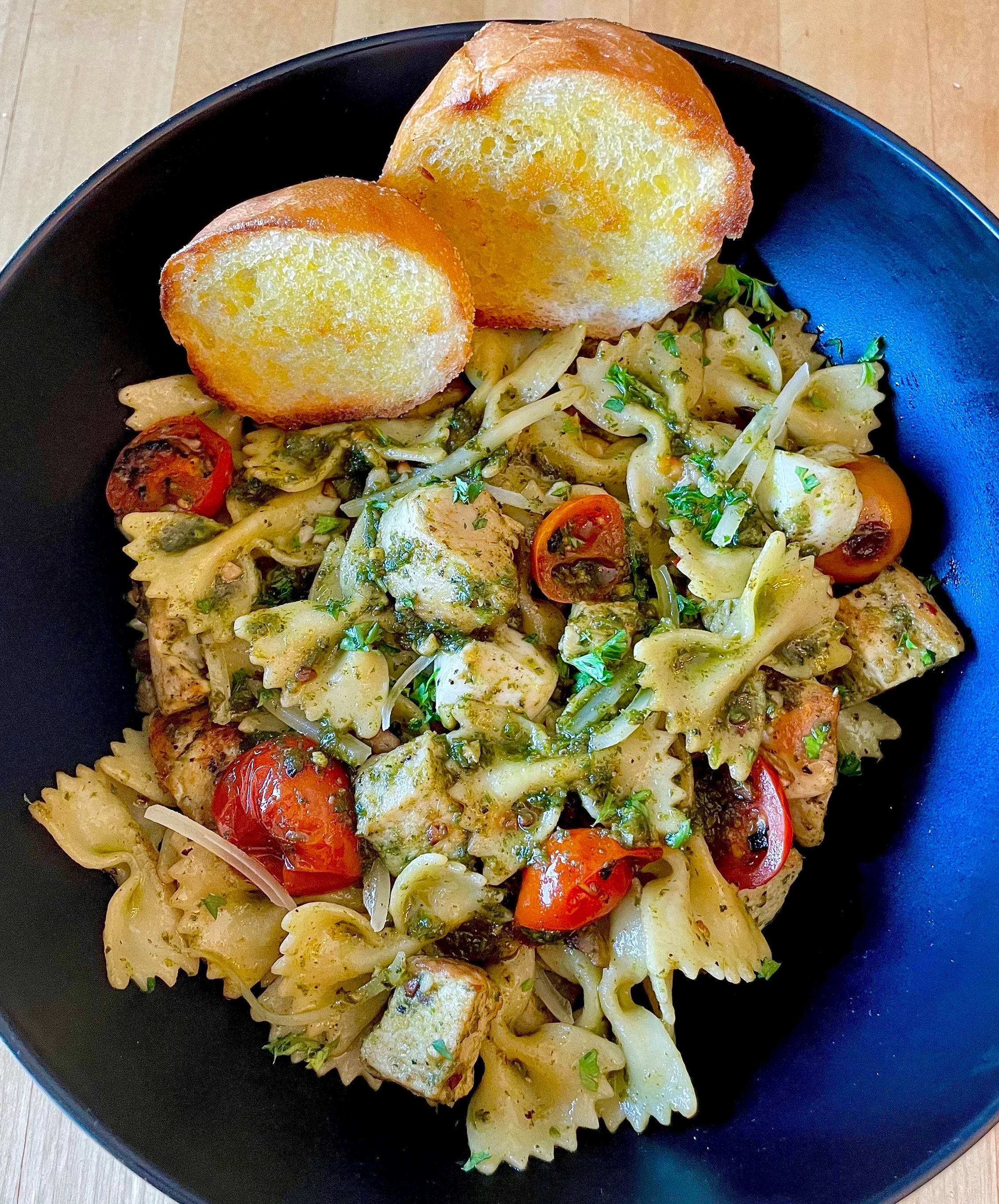 Chicken Pesto Pasta.