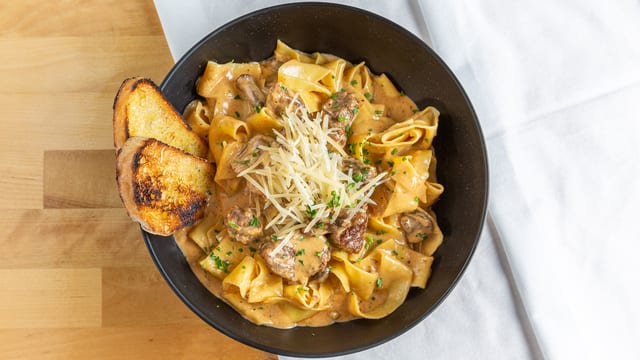 Beef Stroganoff.