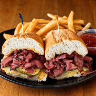 Navel Pastrami Sandwich