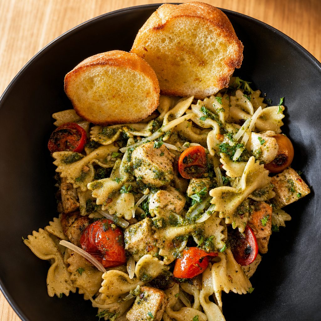 Chicken Pesto Pasta.